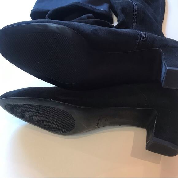 Zara Contemporary Women’s Black Low Heel Over the Knee Boots, Size EU39/US8 - Picture 14 of 16